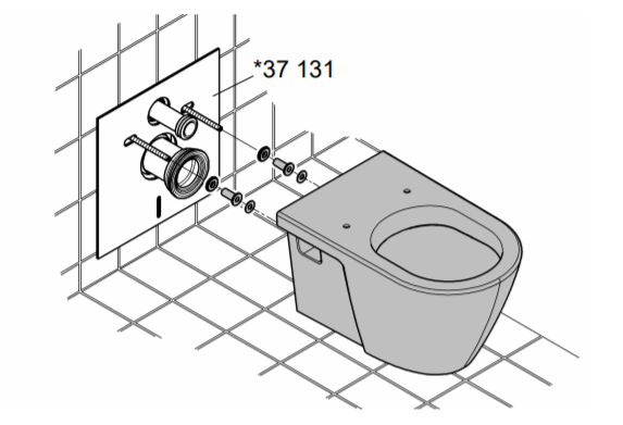 Kor4u Kit de protection acoustique universel pour WC et bidet mural avec rondelles et bouchons de protection 